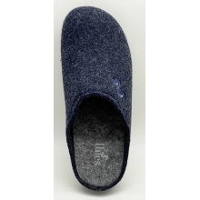 thies Hausschuhe Pantoffel PET Slipper (weicher Filz) dunkelblau Damen